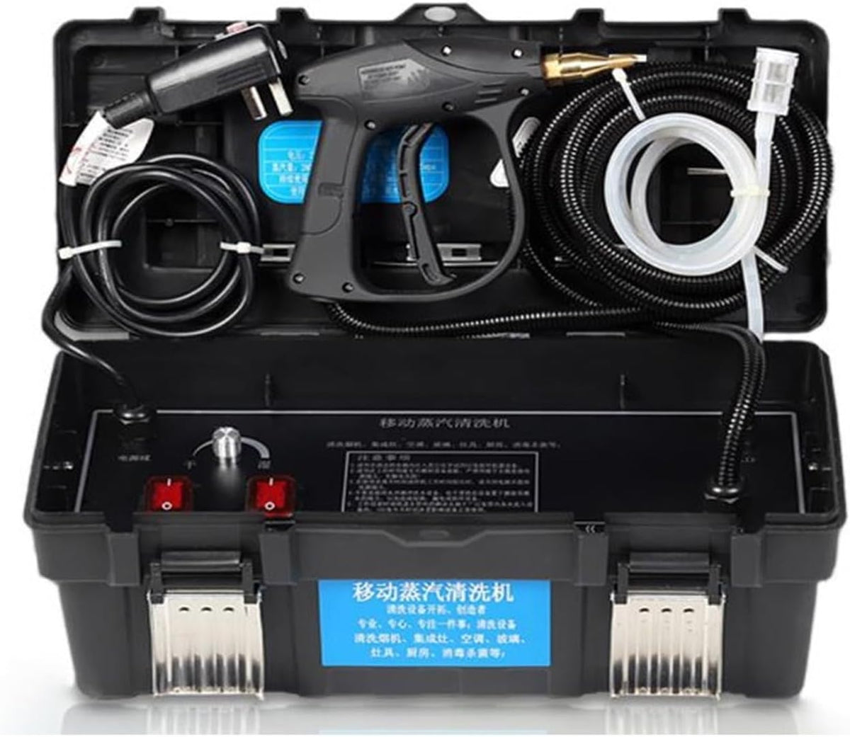 DRAUXI Nettoyeurs vapeur, 3000 W, 3000 W, Noir/Argenté, Nettoyeur à vapeur électrique haute pression haute température