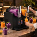 ZXINXIN Machines à granité, 430 W, 4 L, Noir, Machine à Granita avec Deux Cuves et 7 Programmes, Préparez deux saveurs simultanément