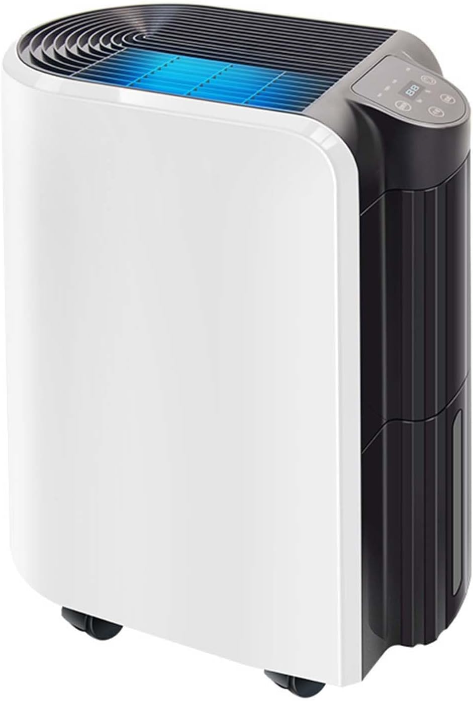 ZMJGLL déshumidificateur, 2 L, Blanc, Petit Silencieux, Portable avec contrôle à Distance Via Application, séchage auxiliaire du Linge
