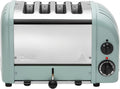 DUALIT Grille-pains, Argenté/Vert, NewGen Grille-pain 4 tranches, acier inoxydable, fabriqué à la main au Royaume-Uni