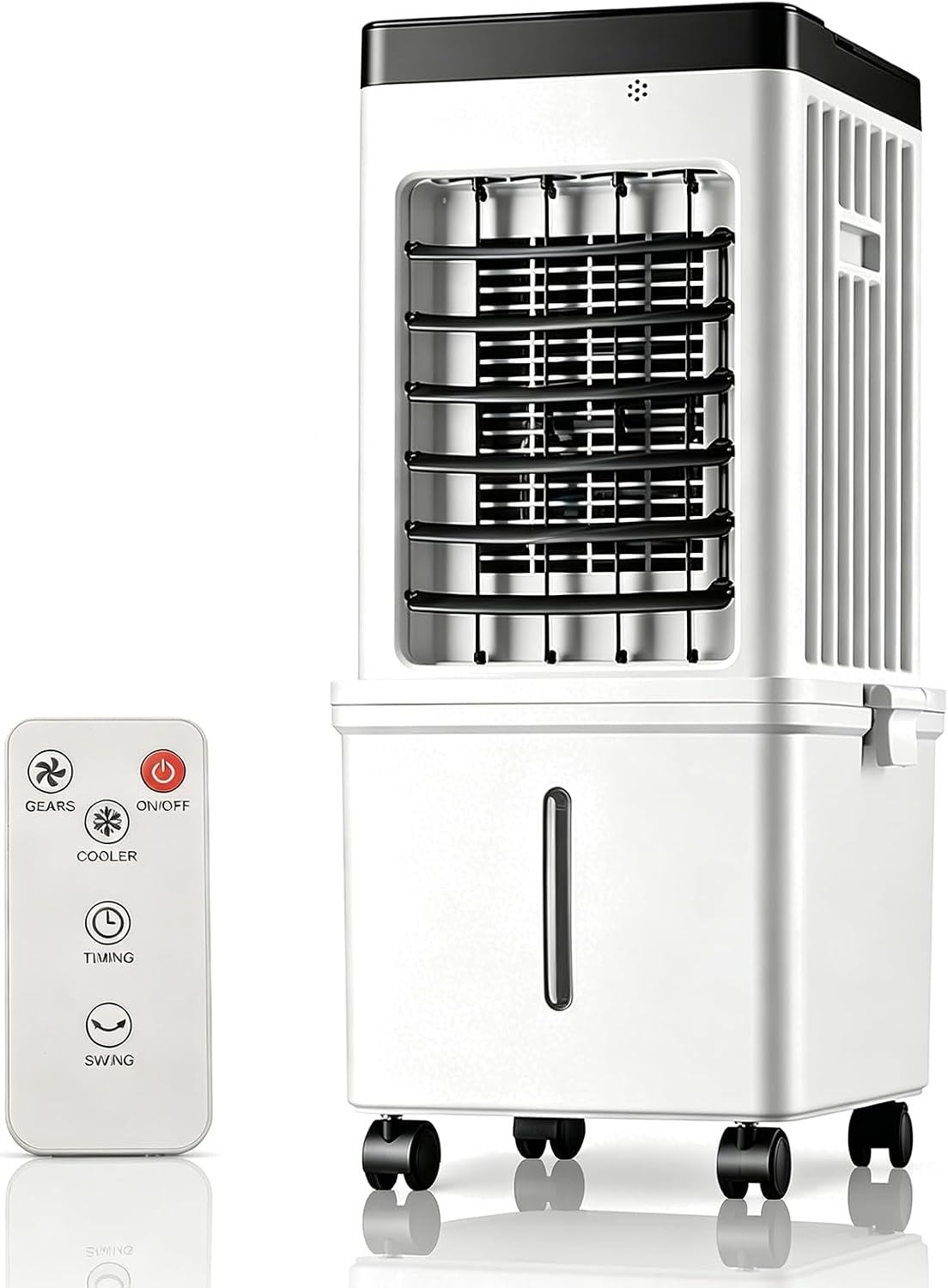 XDTKJDZ rafraîchisseur d'air, 23 × 27 × 60 cm (9,05 × 10,6 × 23,6 po), 15 litres, Blanc, Portable Et Silencieux