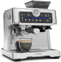 KLARSTEIN machine à café, 1350 W, 2,3 L, Argenté, GrandPresso Touch en grain, Écran tactile, Broyeur intégré