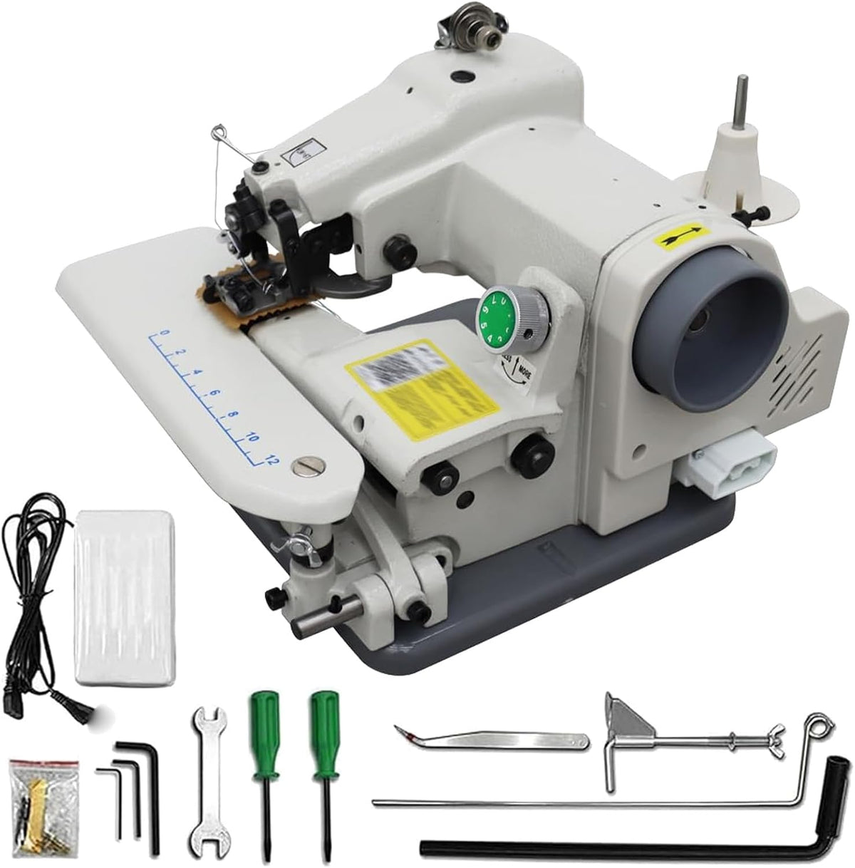 HPMCVE machine à coudre, 110 V, 220-240 V, 8 mm, Blanc, Machine à ourler les points invisibles, portable, réglage de la profondeur de couture