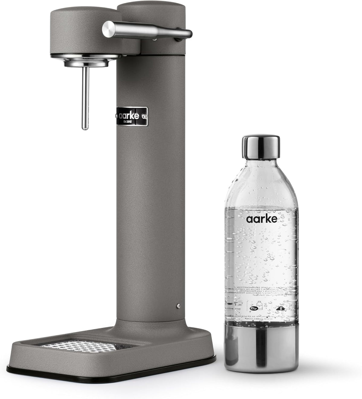 aarke Machines à eau pétillante et sodas, Gris/Argenté, Carbonator 3, Machine à Soda avec Bouteille d'eau