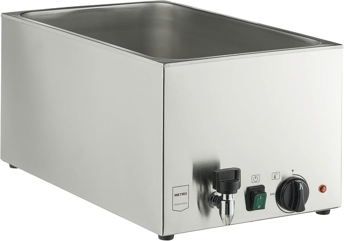METRO Professional Cuves de bain-marie pour aliments, 34 x 61 x 28.3, 30 L, Argenté, Bain Marie électrique GBM12000