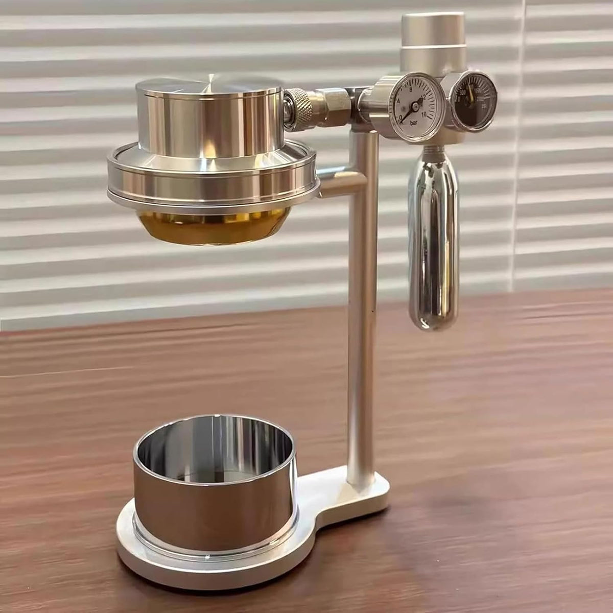 HiJiuAn machine à café, 58 Mm, Acier inoxydable 316, Noir, Pneumatique, Extraction Rapide 9 Bars, Pneumatique Professionnelle