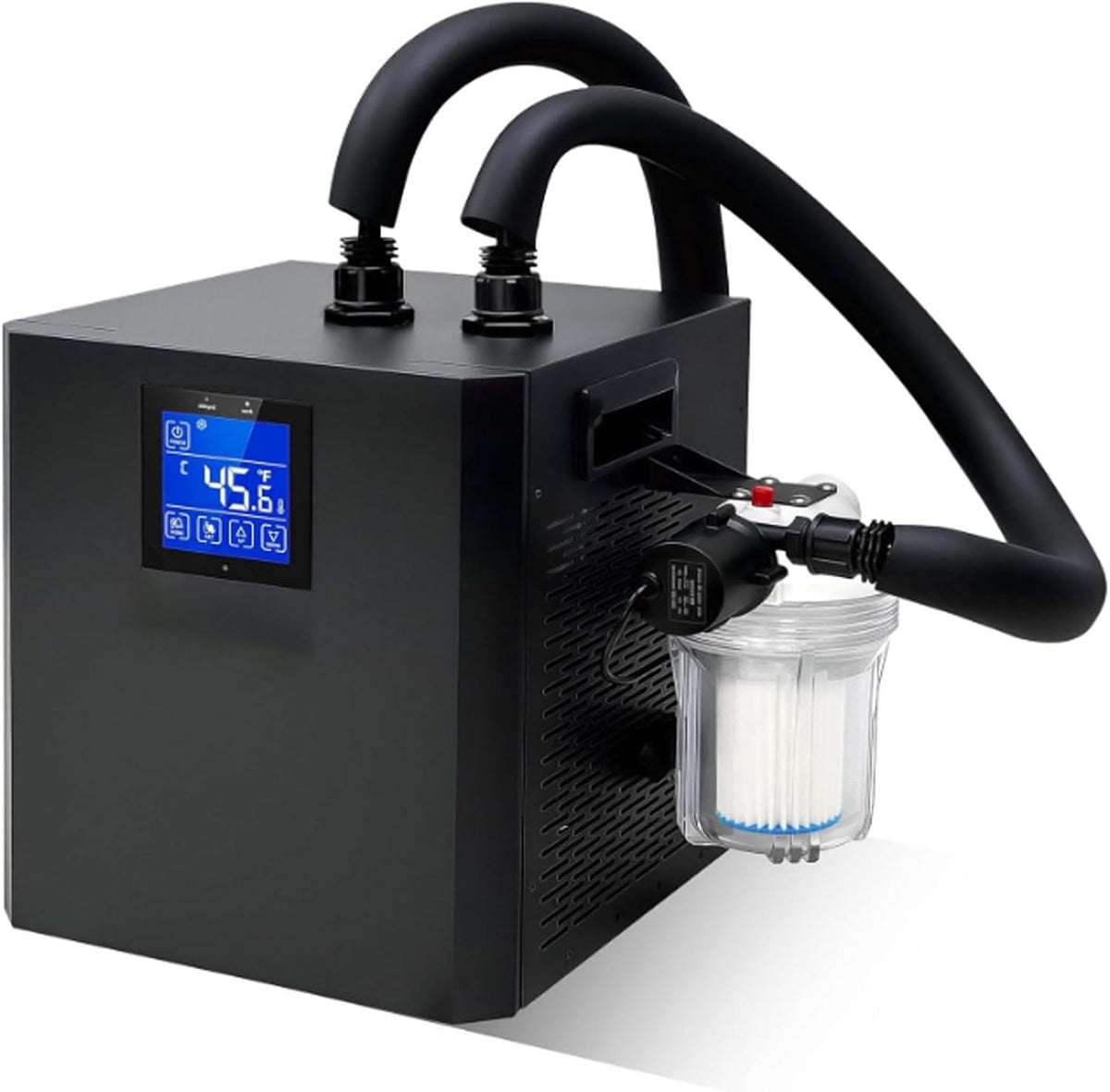 Cashwise fontaine à eau, 290 x 290 x 320 mm, Noir, Refroidisseur d'eau à bain de glace amélioré, refroidisseur à eau froide avec filtre externe