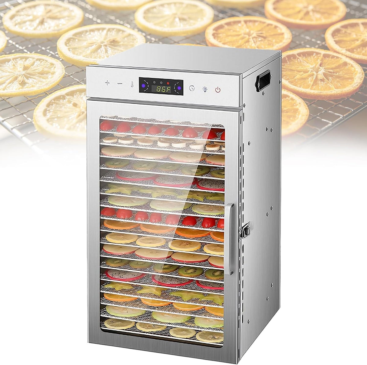 vanenferse déshydrateur alimentaire, 400 W/800 W, acier inoxydable, Argenté, Professionnel en Acier Inoxydable