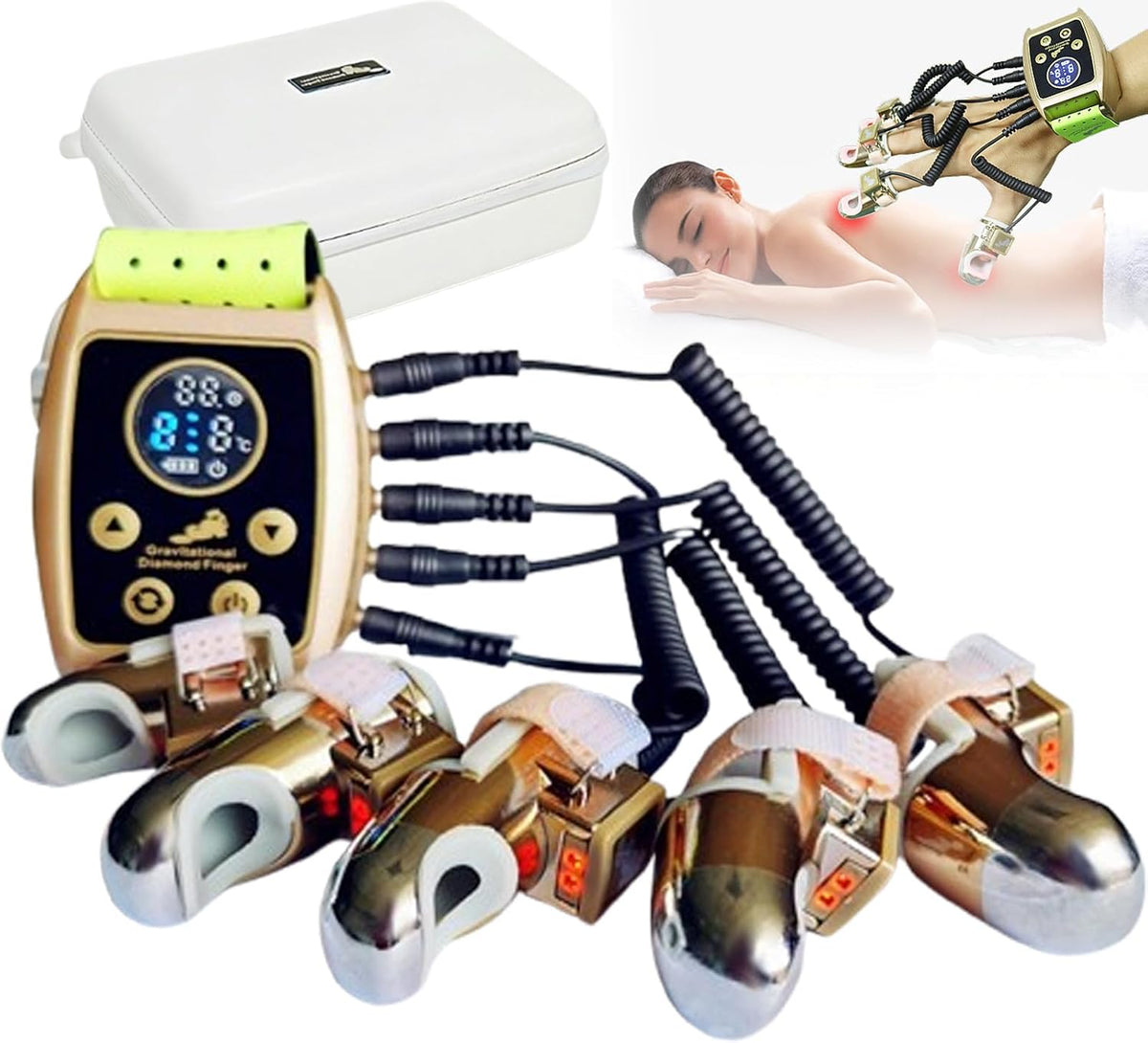 TYH appareil de massage, 110-240 V, Métal + Plastique, Noir, Appareil de raffermissement cutané par radiofréquence