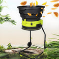 ZYLDDS broyeur, 2500 W, 8000 TR/Min, 54 cm, Noir, de Feuilles et Compost électrique avec Roues et Sac de Rangement