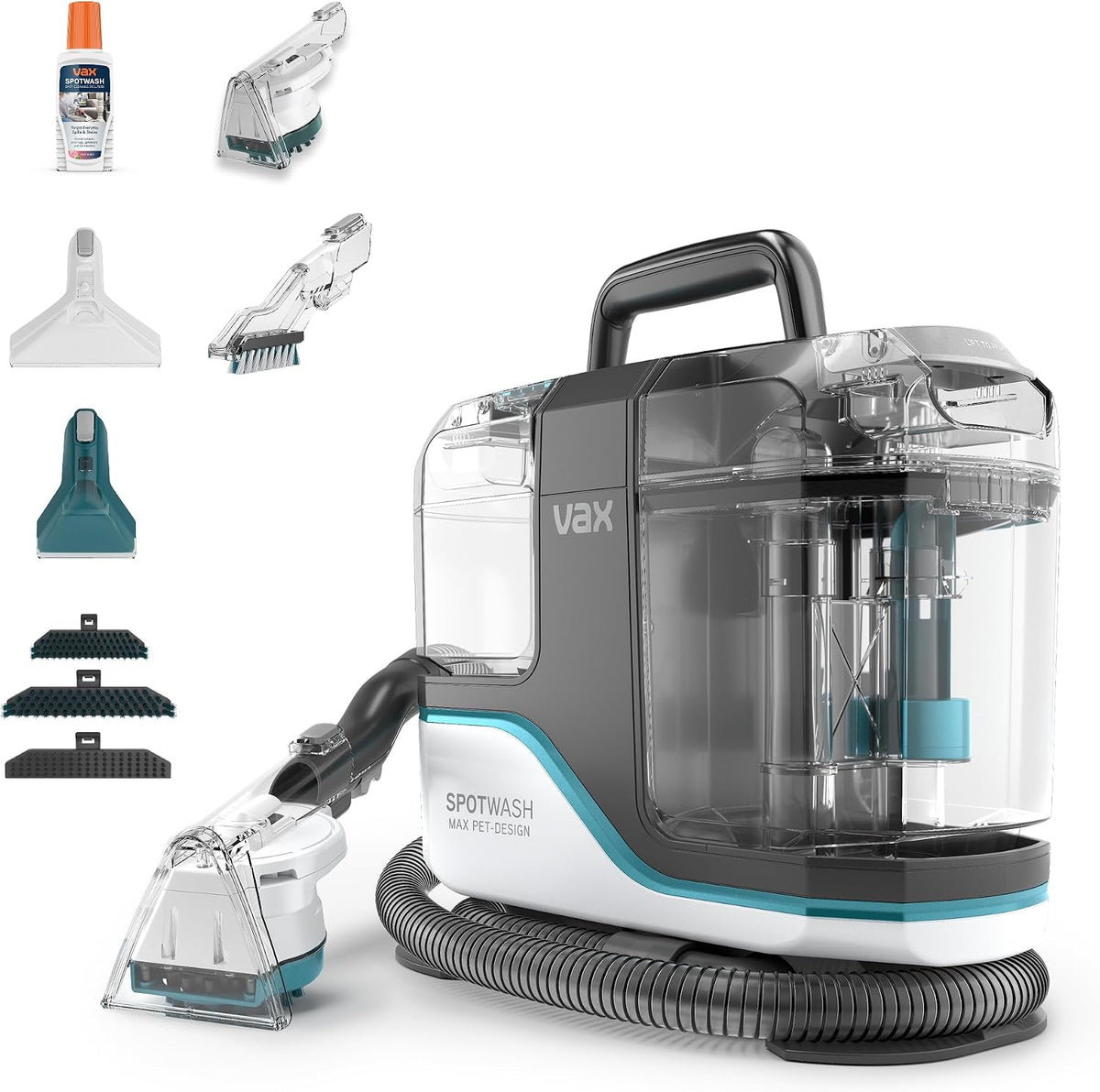 canapé Vax, Gris, SpotWash Max Pet-Design Spot Nettoyeur, réservoir XL pour les animaux, les sols durs