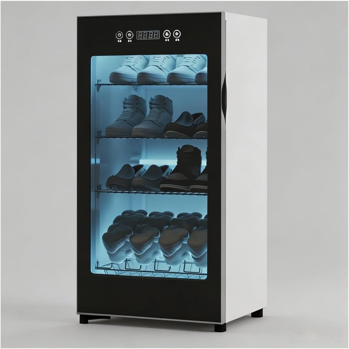 xueqiaolian1006 armoire, Noir/Argenté, sèche-chaussures électrique 60 °C, séchage rapide et éliminateur d'odeurs