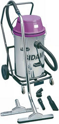 Sidamo aspirateur eau et poussière, Argenté, Aspirateur industriel sans sac Pro cuve inox Eau et Poussières JET60