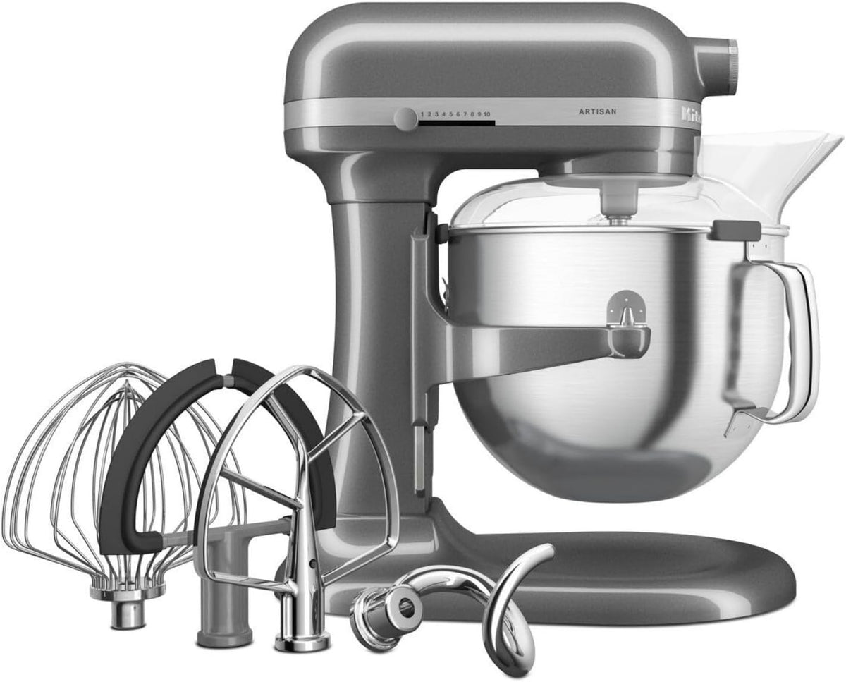 KitchenAid robot pâtissier, 6,6 L, Argenté/Gris