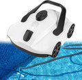 HTDRE Systèmes de nettoyage automatique, Noir, Robot Nettoyeur de Piscine sans Fil avec Aspiration, stationnement Automatique