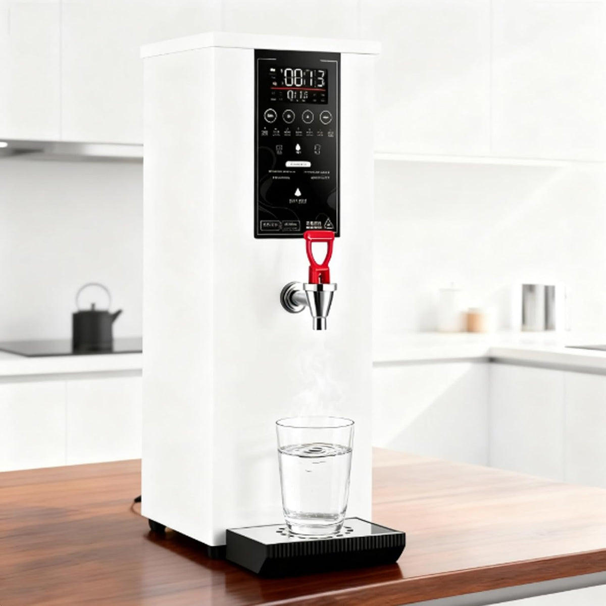 ZyKnaurral distributeur d'eau chaude, 1000 W, 25 L, Blanc, Professionnel, Chauffe-Eau à Chauffage Progressif