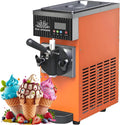 GLBMXDD sorbetière, 450 W, 2,5 L, 1 L, Orange, Machine à Glace Professionnelle, comptoir, trémie réfrigérée +