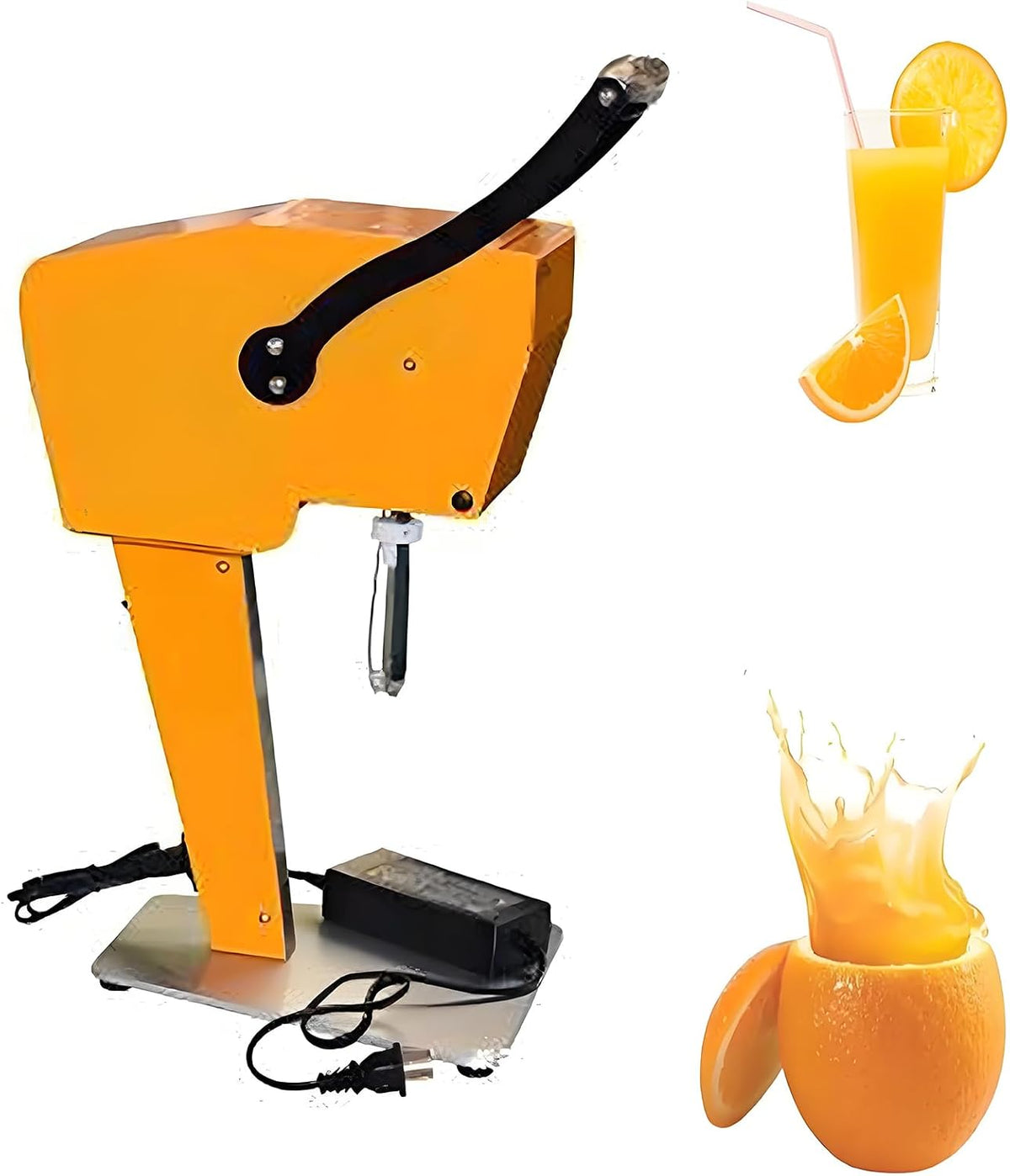 LHQYA centrifugeuse, 210 x 297 x 535 mm, Orange, Extracteur De Jus Professionnel, Extracteur De Jus d' avec Vide-Pomme Et Doubles Lames