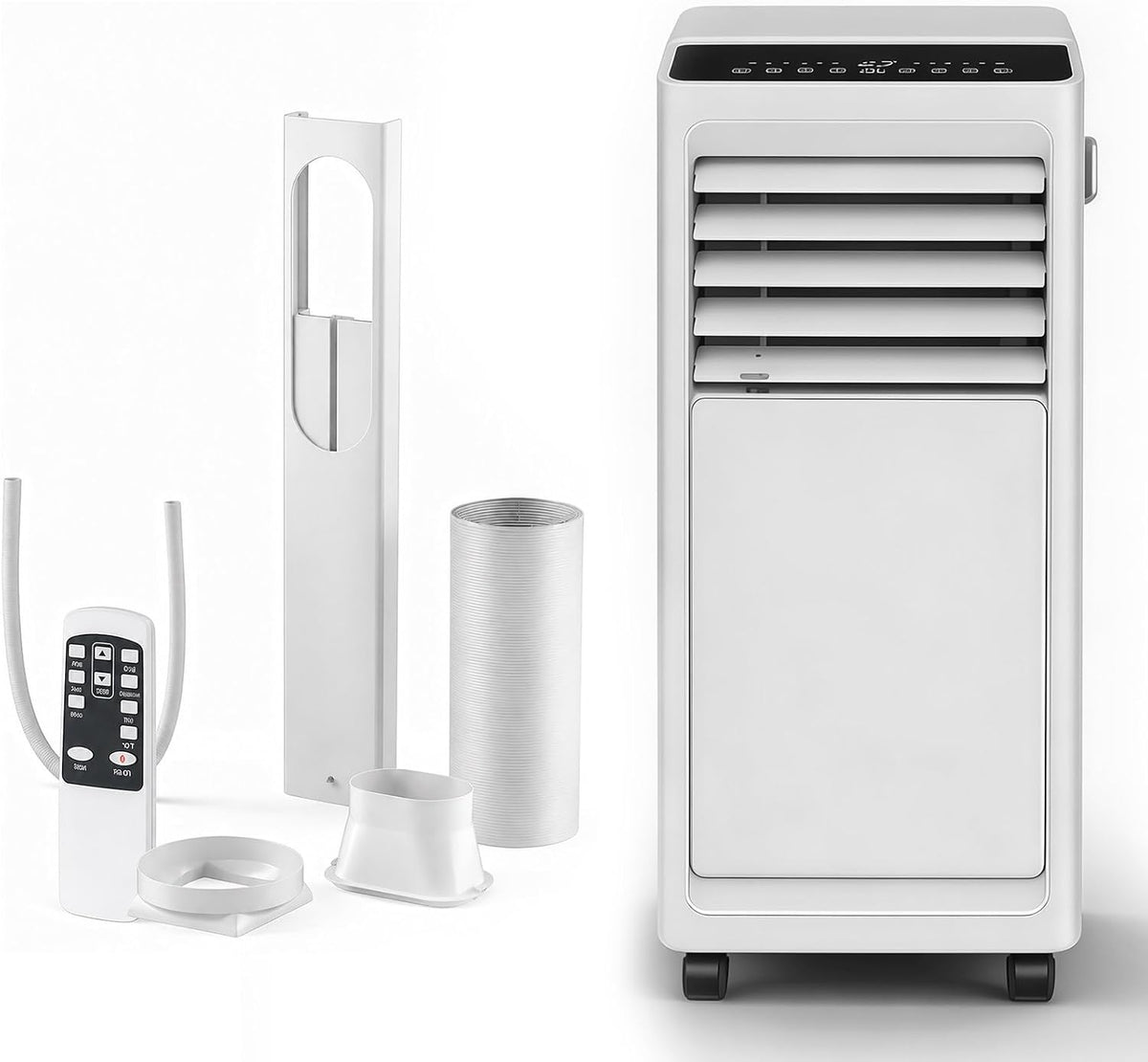 climatiseur portable BANGBANGJI, KY-9A003A, 298 × 290 × 695 mm, 1000 W, ≤58 dB, 9000 BTU, Blanc, Froid Rapide par Compresseur