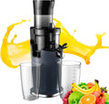pealiritansemen Extracteurs de jus à vis simple, 65 TR/Min, Noir, Extracteur De Jus Automatique À Froid, Sépare Automatiquement Le Jus Et Le Marc