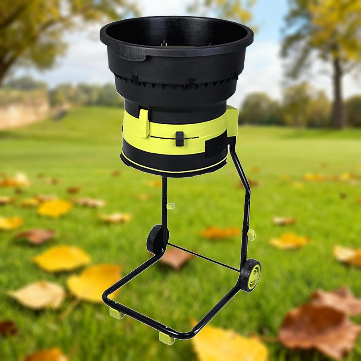 ALSUP broyeur, 2 500 W, 208 L, 54CM, Noir, Électrique Compost Hachoir, Grinder Électrique Jardin, Ramasseur De Feuilles Mortes