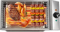 SnamicE Grills électriques d'extérieur, 54 x 28 x 13 cm, 1800 W, acier inoxydable, Argenté, Barbecue électrique de comptoir