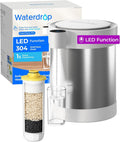 Waterdrop Filtres pour systèmes apparents, 5,3 L, Argenté, ED09 W Distributeur Filtrant Électrique en Acier avec UV
