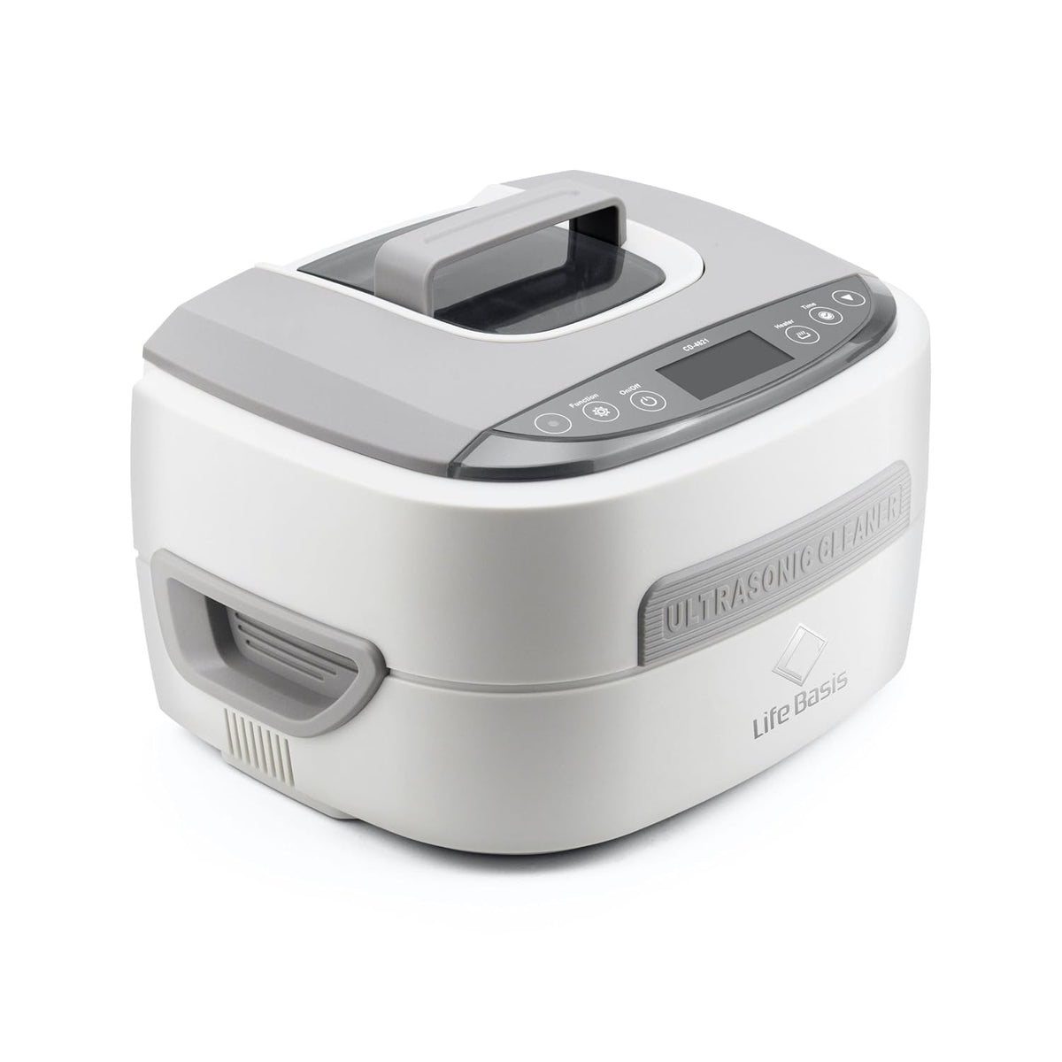 LifeBasis Fournitures pour le nettoyage du laboratoire, 2.5 L, Argenté, Nettoyeur Ultrasons, Bac Ultrasons avec 1-30 Minutes Réglable
