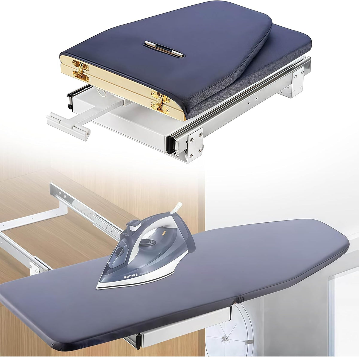 armoire Planche, <20 dB., Gris, à repasser pliable, cachée dans l', robuste et pliable pour fer à repasser vapeur
