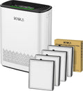 KNKA purificateur d'air, 300 m, 80 m, Blanc, APH3000 et Filtres de Rechange (Lot de 4) Bundle, CADR ³/h, Filtre HEPA & Charbon Actif