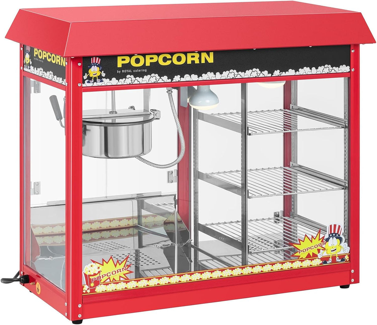 Royal Catering Appareils à popcorn, 1.820 W, 5 kg, 16 L, 18 cm, Rouge, Machine à Popcorn (, rendement horaire /h