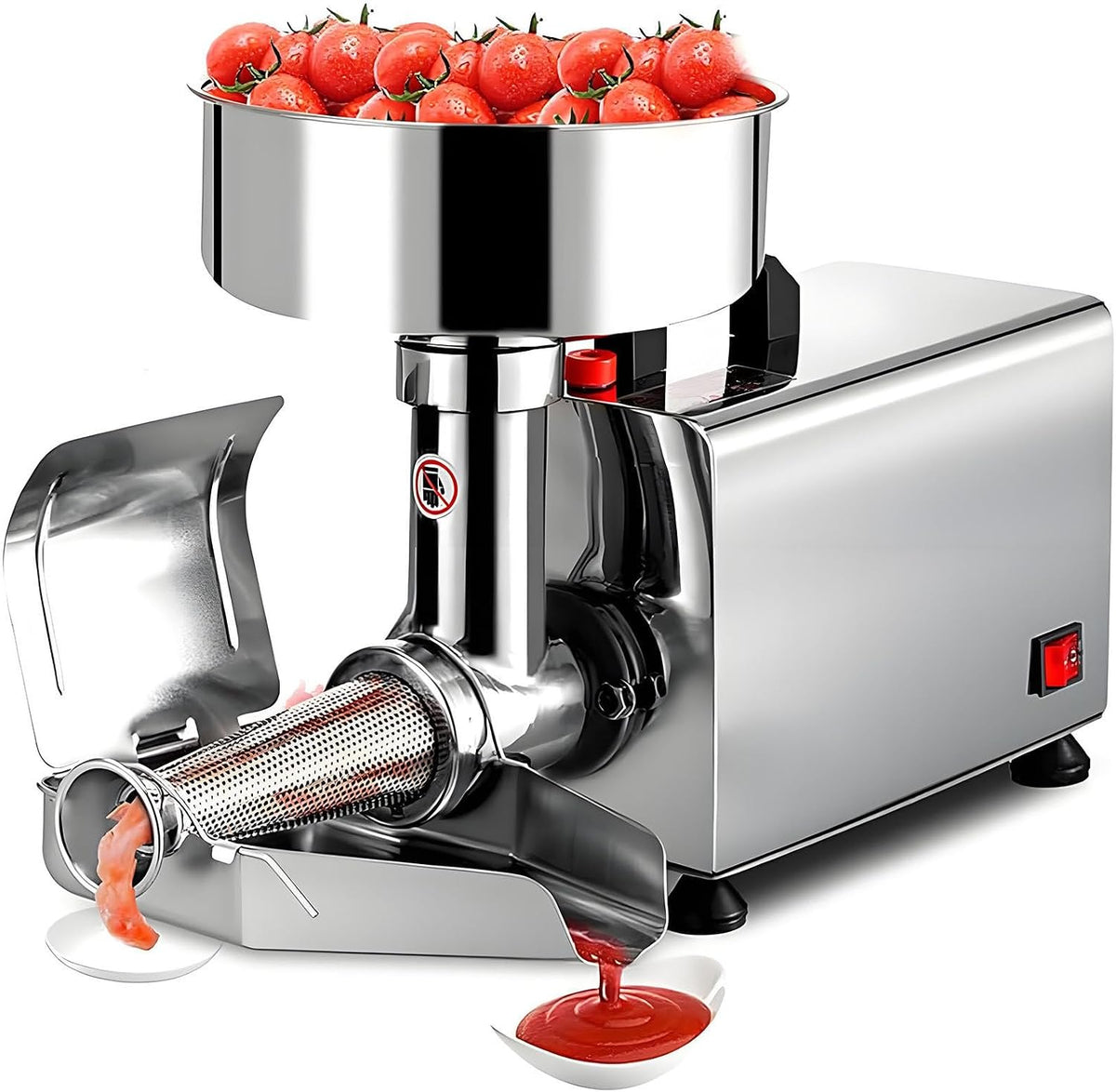 SHENGSHIYU Presse-purée, 20 à 60 kg/h, 450 W, 60 kg, Argenté, Presse à Fruits électrique Pure‑copper Winding Motor 20‑ /H