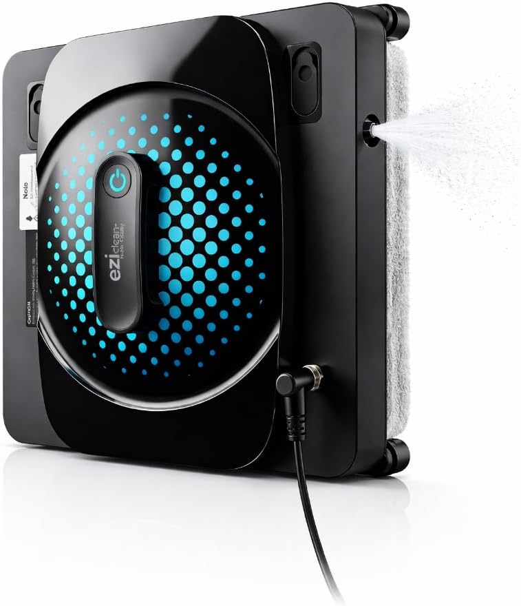 EZICLEAN Robots aspirateurs, Noir, Robot Lave-vitres Windobot S8 Max, Lavage sans trace