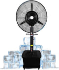 Ventilateur rafraîchisseur d'air, 75 cm, Blanc, Brumisateur Industriel Sur Pied, Réservoir D'eau De 42 Sur Pied Avec Brumisateur Oscillation À 90°
