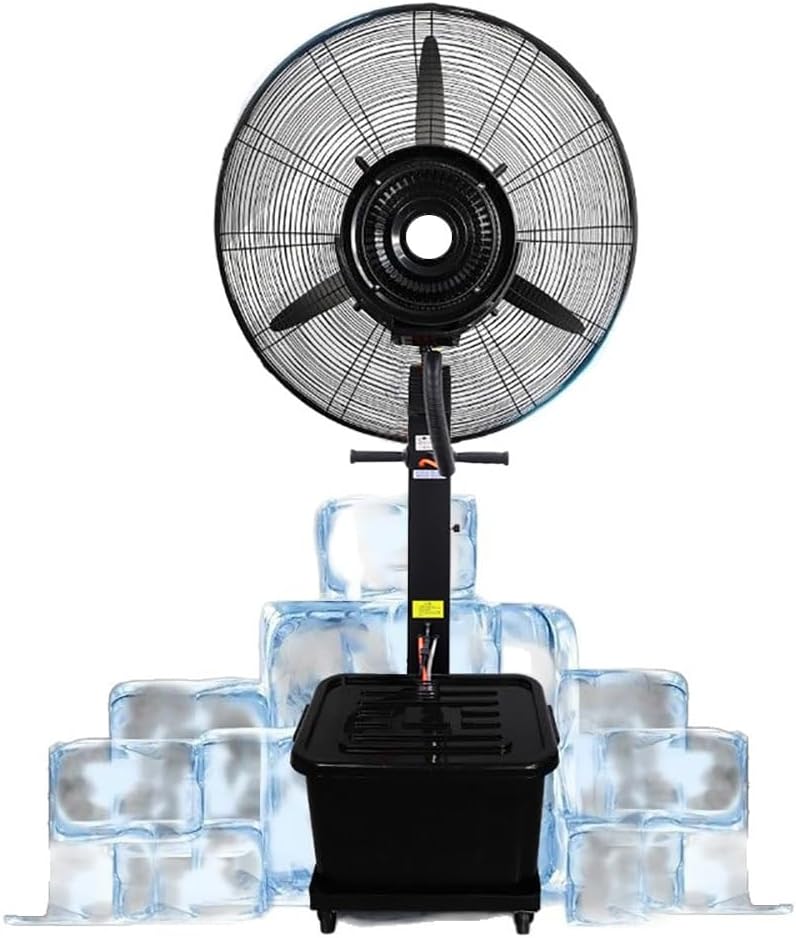 Ventilateur rafraîchisseur d'air, 75 cm, Blanc, Brumisateur Industriel Sur Pied, Réservoir D'eau De 42 Sur Pied Avec Brumisateur Oscillation À 90°