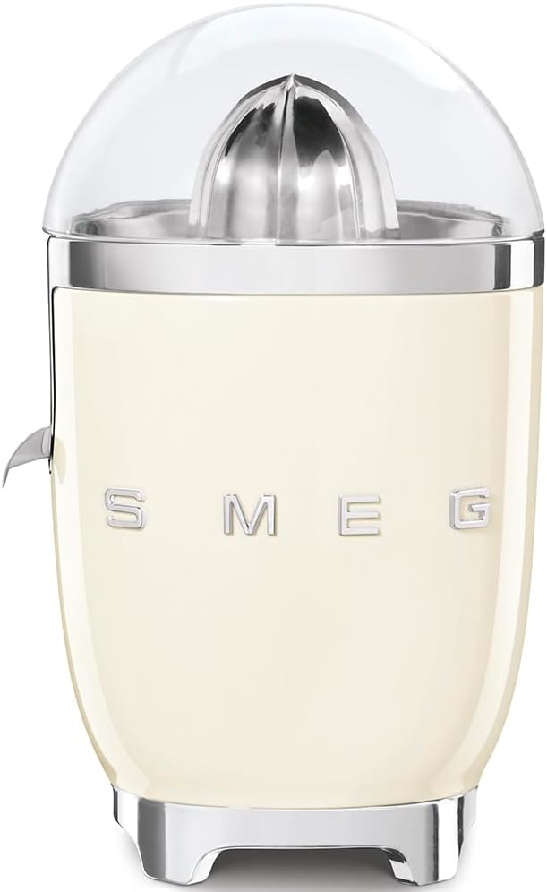 Smeg presse-agrumes, 70 W, Noir, Presse Agrumes Électrique CJF11CREU, Mise en Marche Automatique à Pression