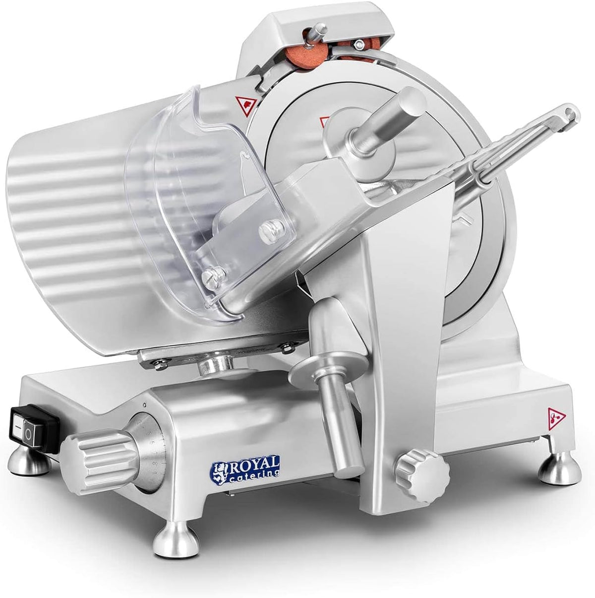 Royal Catering trancheuse électrique, 40x48x37 cm, 180 W, 12 mm, 250 mm, Noir, Trancheuse à Jambon RCAM-250EXPERT (