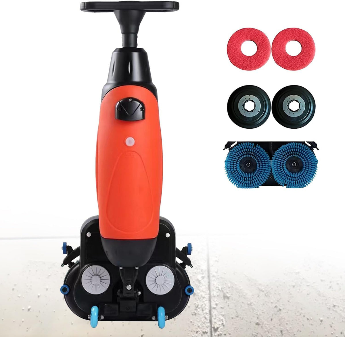UORDBY polisseuse, 3,8 litres, Noir, Autolaveuse Professionnelle avec Double Brosse et Batterie, Multifonctions Machine à Rotation à 360°