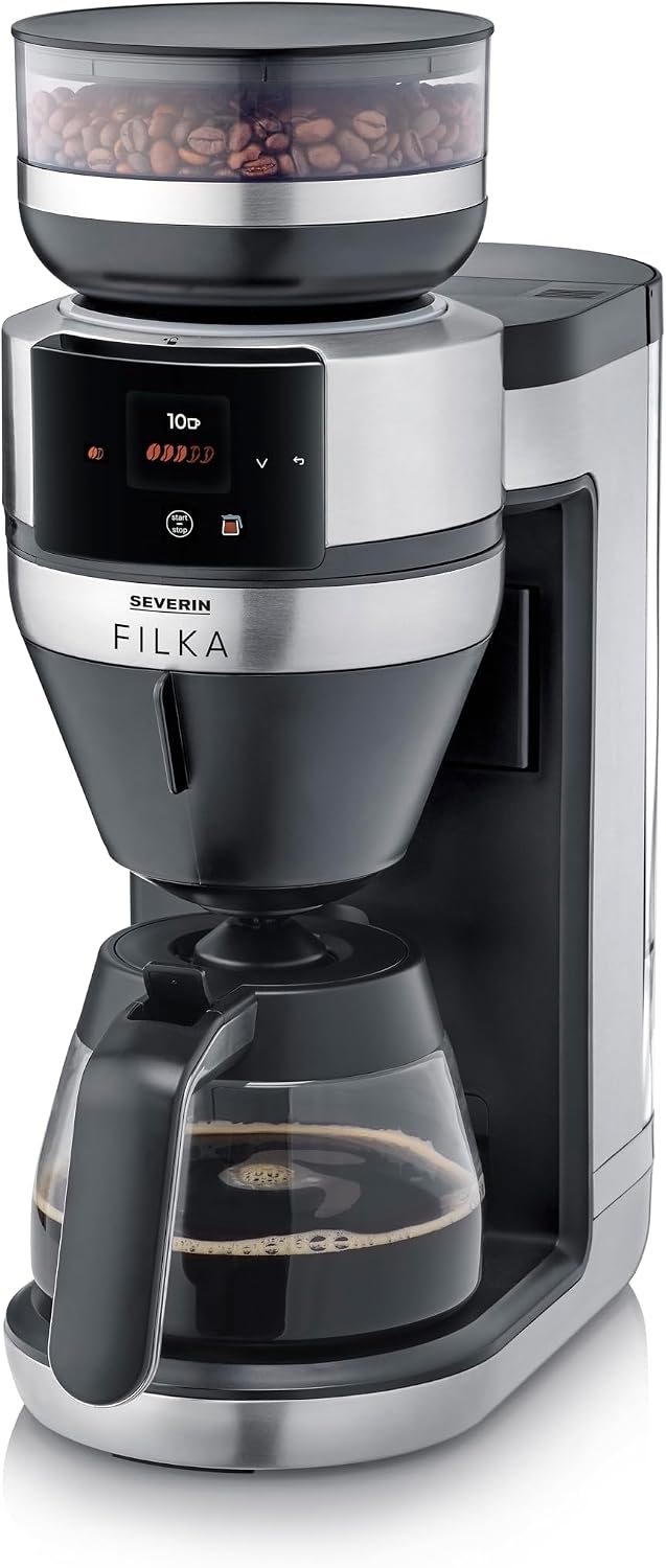 Severin machine à café, Noir/Argenté, filtre automatique FILKA