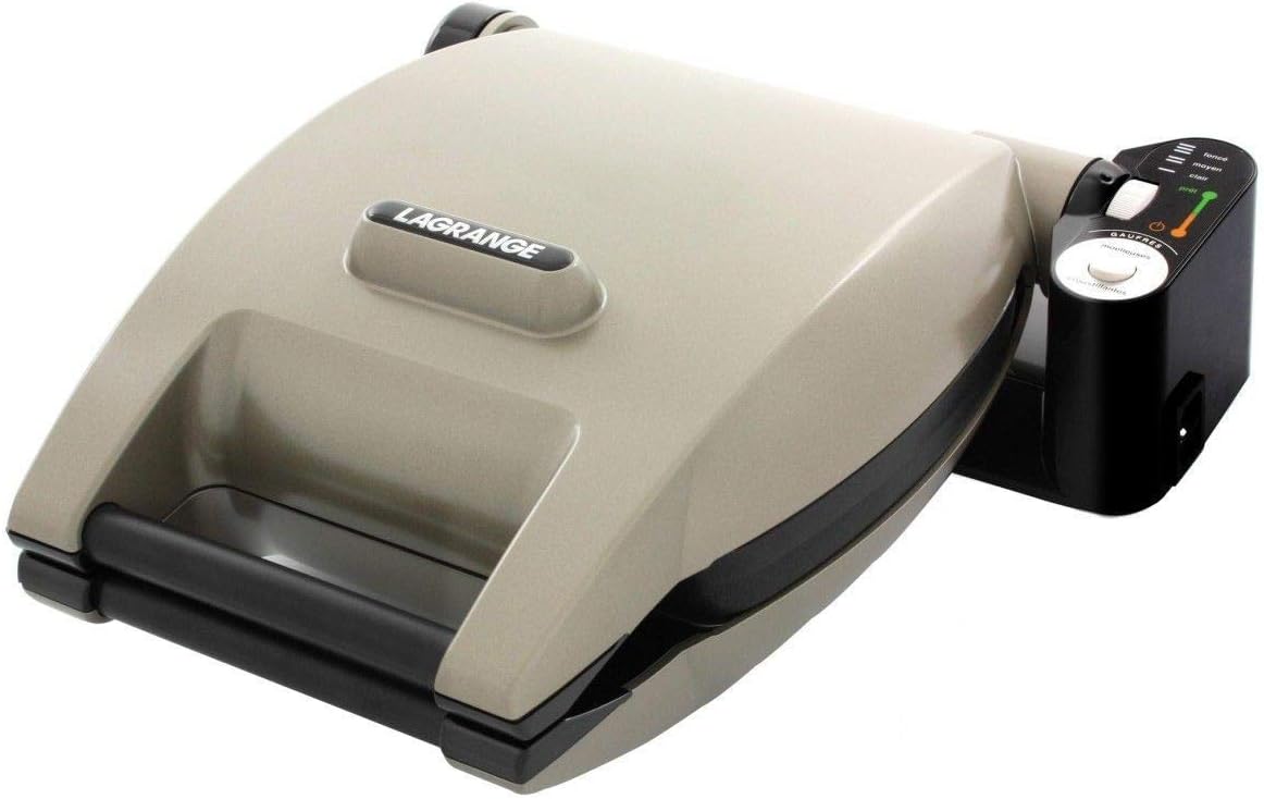 LAGRANGE gaufrier, Noir, 019622 Premium Gaufres + Gaufrettes + Croque monsieur Taupe