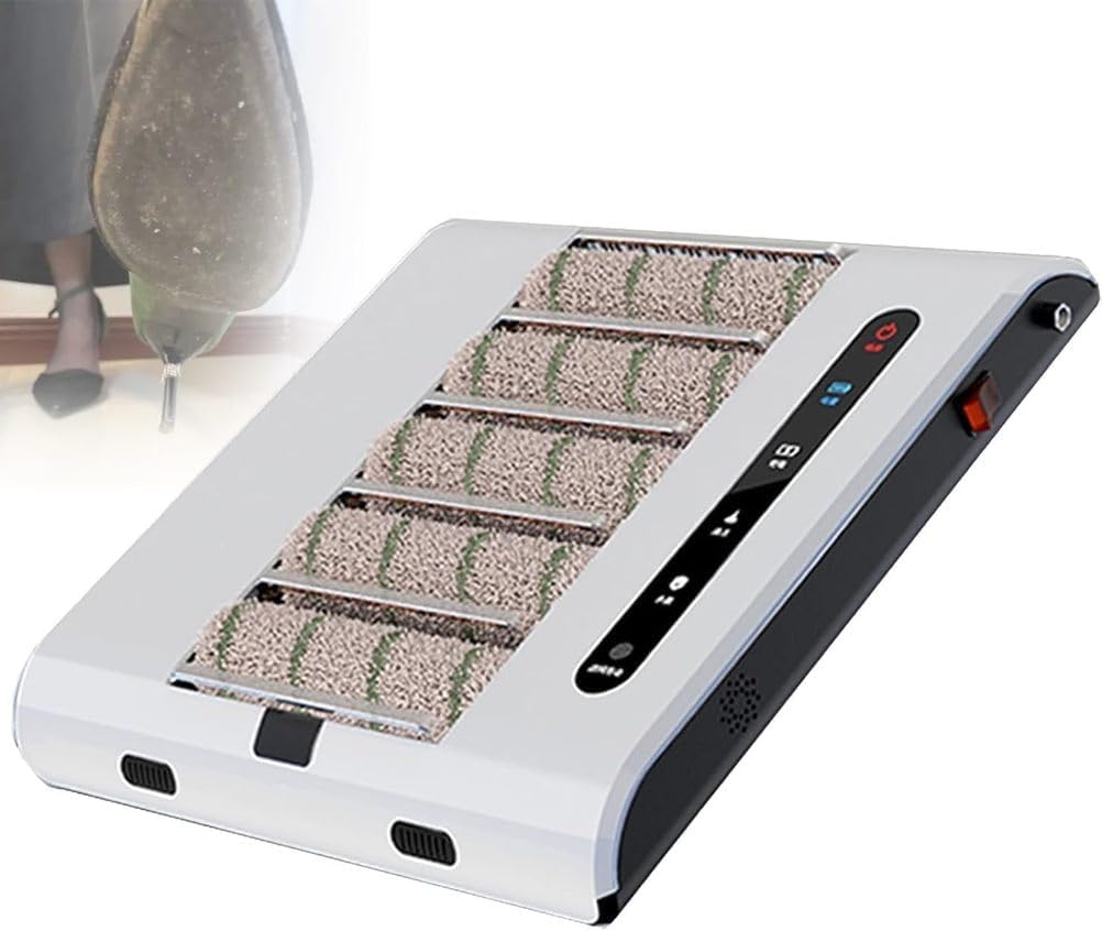 Machine bureau, 350 x 353 x 53 mm., 12 V., 55-55 dB., Noir, de nettoyage électrique de semelle de chaussures