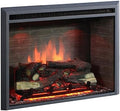 BALDERIA cheminée électrique, 2000 W, Noir, Calida 26', Cheminée encastrable avec Effet de Flammes 3D, Chauffage électrique