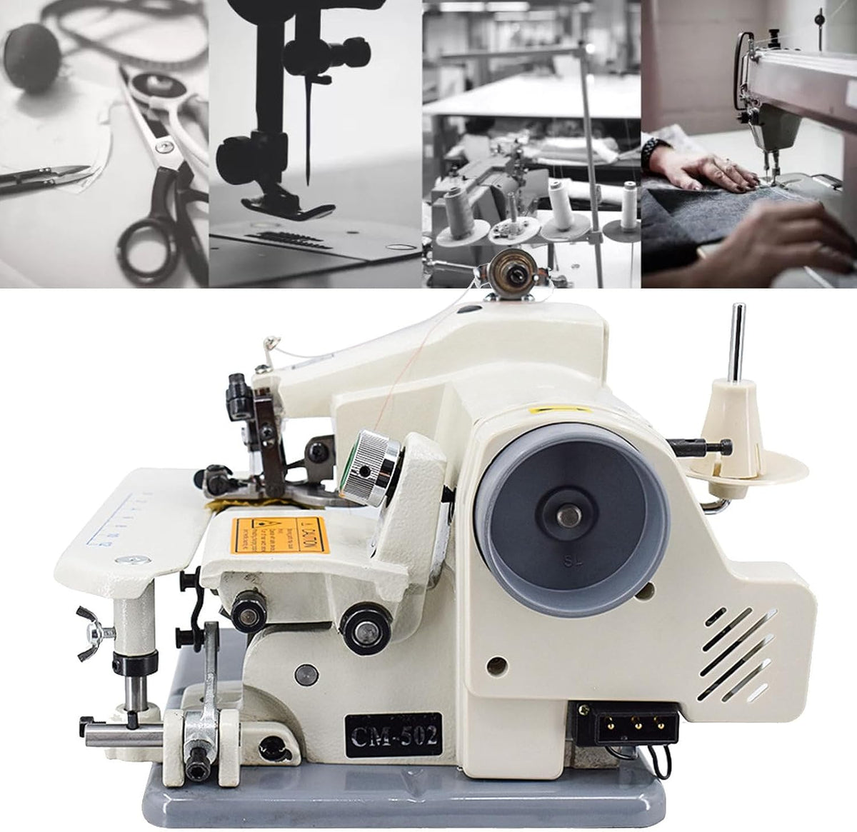 Aredwhiterui machine à coudre, 7 mm, 8 mm, Corps entièrement en métal, Gris, Professionnelle À Point Invisible De Bureau