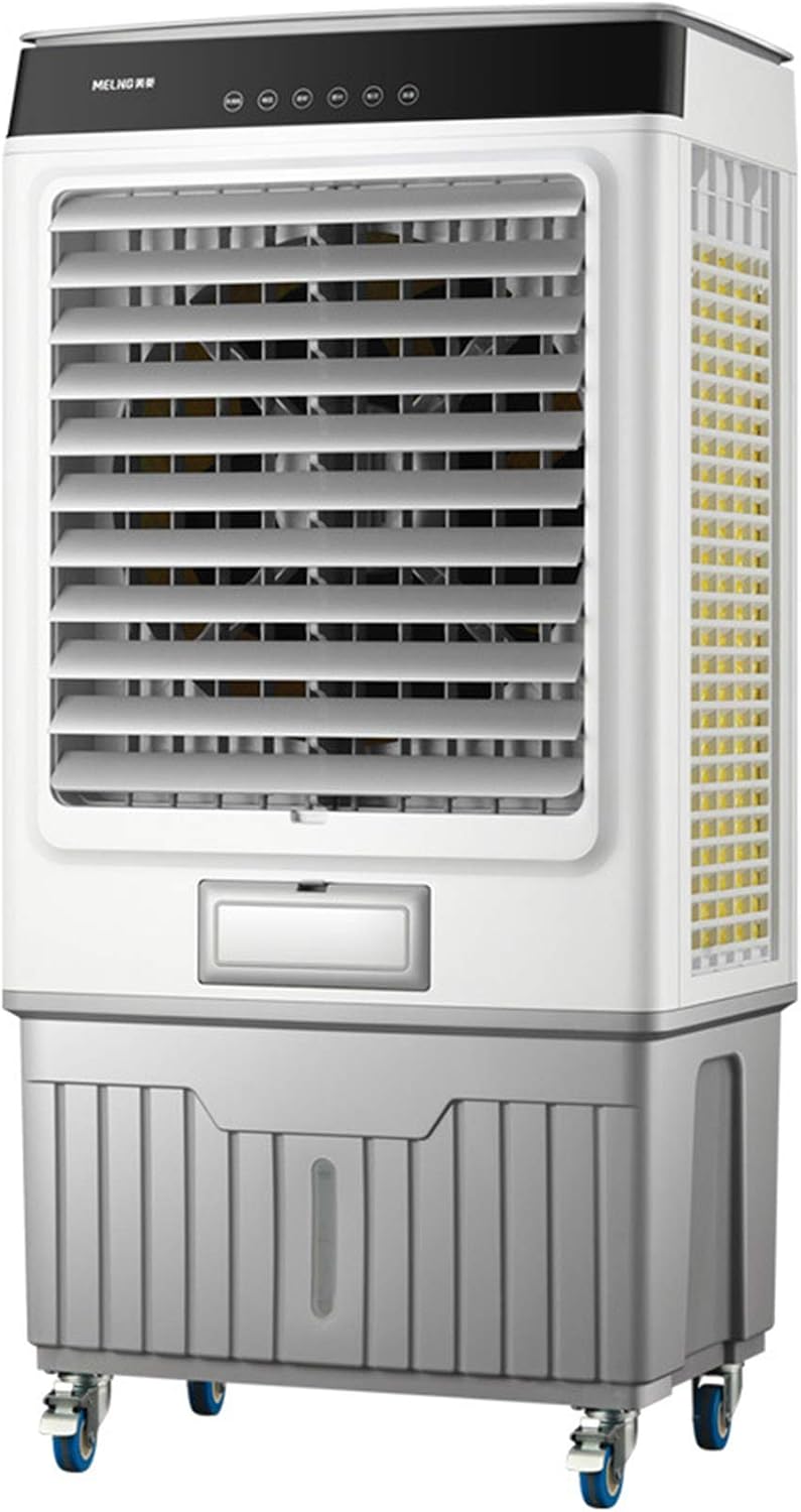 MESCXTY climatiseur portable, 50 L - 50 x 37 x 88 cm ; 55 L - 60 x 42 x 102 cm, 150 W/200 W, 50 L, ABS de haute qualité, Blanc, Climatiseur mobile