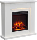 BALDERIA cheminée électrique, 2000 W, Blanc, Pandora - avec Chauffage 1000/, Effet de Flammes 3D, éclairage LED