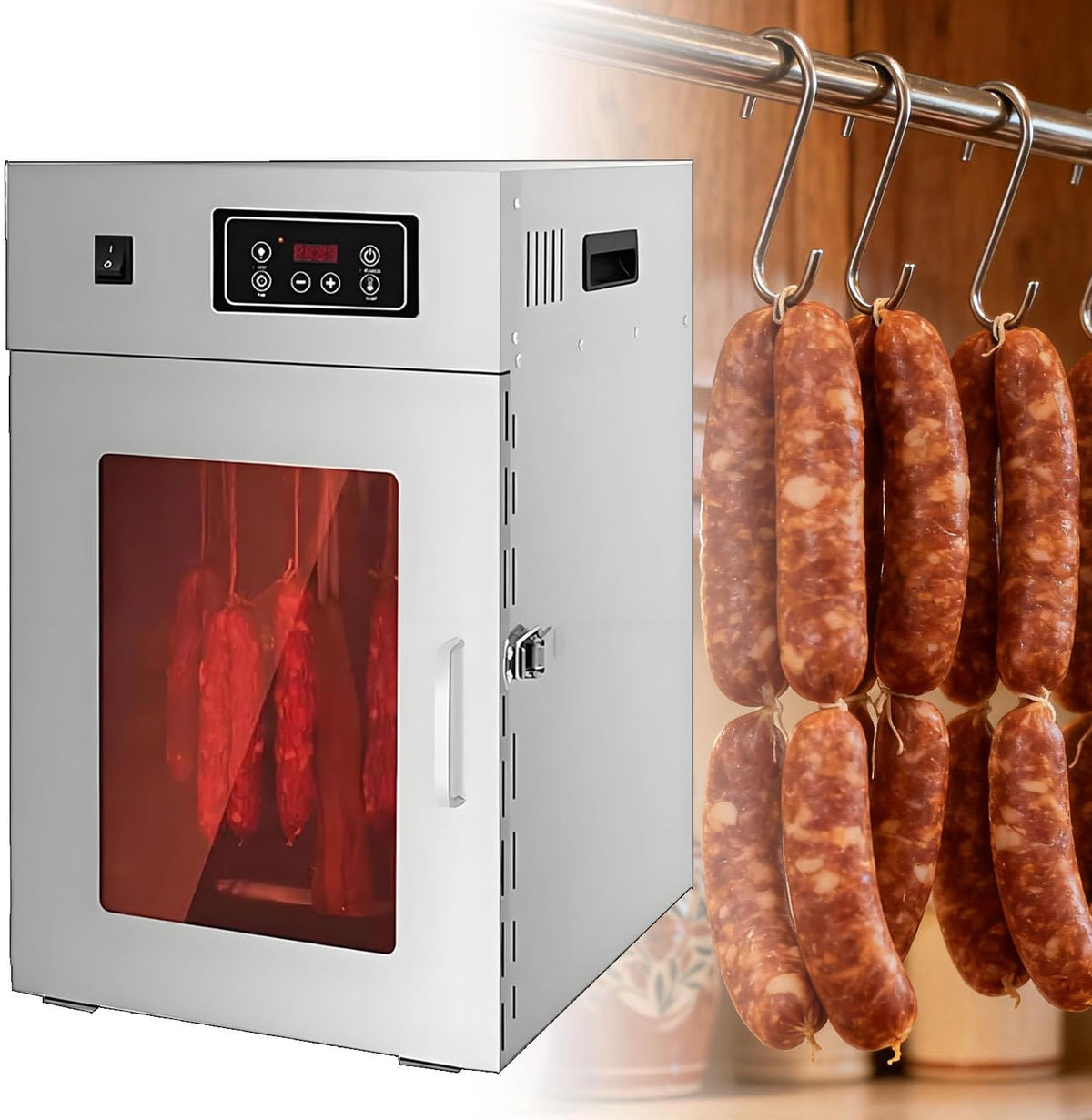armoire WTRYRN, 70 x 55 x 50 mm, 800 W, 110 V / 220 V, 7,5 kg, Acier inoxydable de qualité alimentaire, Argenté