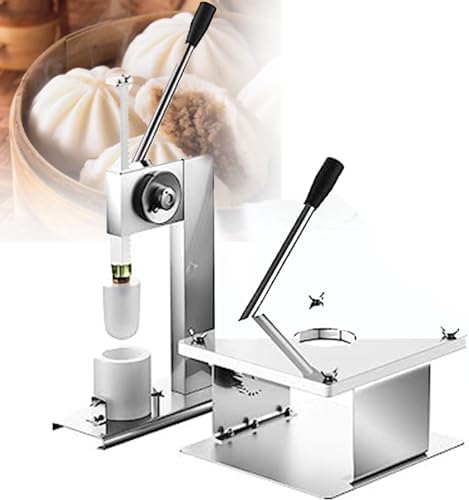 Baozi Machines à pâtes manuelles, Argenté, Maker Machine à pain semi-automatique Moule en acier pour pâtisserie