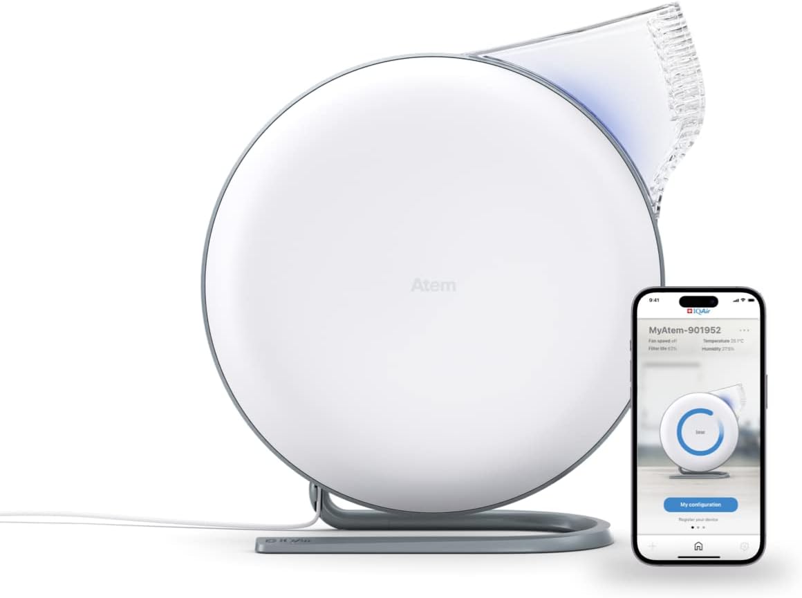 IQAir purificateur d'air, Blanc, poils d'animaux, déclencheurs d'asthme, bactéries