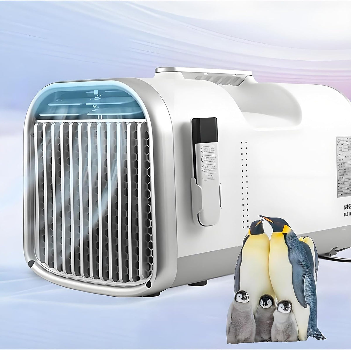 Climatiseurs portables GYQSSD, 50 x 28 x 30 cm, 500 W, 110 V/220 V, 5200 BTU, Blanc, Climatiseur De Voyage Portable à 3 Vitesses