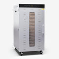 KLARSTEIN déshydrateur alimentaire, 2000 W, Argenté, 24 Étagères Inox, Minuterie 24h, 3 Ventilateurs, Professionnel pour Fruits